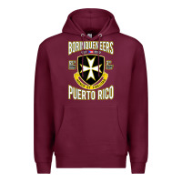 Burgundy Borinqueneers Puerto Rico Flag Honor Et Fidelitas Premium Hoodie - ArtMosaic