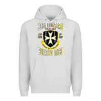 Dove Grey Borinqueneers Puerto Rico Flag Honor Et Fidelitas Premium Hoodie - ArtMosaic