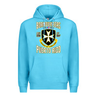 Ocean Blue Borinqueneers Puerto Rico Flag Honor Et Fidelitas Premium Hoodie - ArtMosaic
