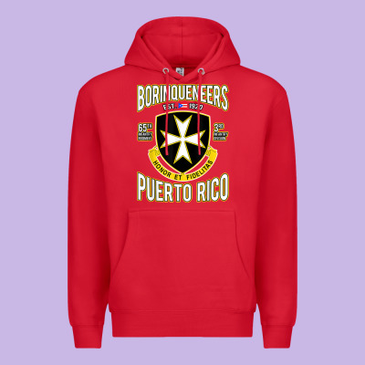 Borinqueneers Puerto Rico Flag Honor Et Fidelitas Premium Hoodie Designed By Artmosaic