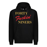 Black forty fvckin' niners Premium Hoodie - ArtMosaic