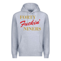 Heather Grey forty fvckin' niners Premium Hoodie - ArtMosaic