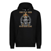 Black jesus christian biker never ride alone Premium Hoodie - ArtMosaic