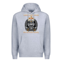 Heather Grey jesus christian biker never ride alone Premium Hoodie - ArtMosaic