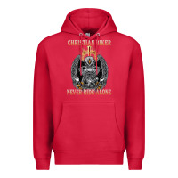 Cardinal jesus christian biker never ride alone Premium Hoodie - ArtMosaic