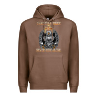 Chestnut jesus christian biker never ride alone Premium Hoodie - ArtMosaic