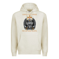 Oatmeal Heather jesus christian biker never ride alone Premium Hoodie - ArtMosaic