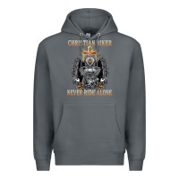 Rock jesus christian biker never ride alone Premium Hoodie - ArtMosaic