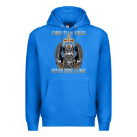 True Royal jesus christian biker never ride alone Premium Hoodie - ArtMosaic