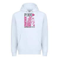White Pink Panther Premium Hoodie - ArtMosaic