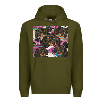 Army Green dachshund Premium Hoodie - BarkalooDesign