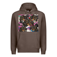 Coffee dachshund Premium Hoodie - BarkalooDesign