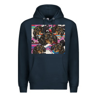 Navy dachshund Premium Hoodie - BarkalooDesign