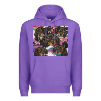 Purple dachshund Premium Hoodie - BarkalooDesign