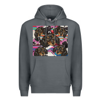 Rock dachshund Premium Hoodie - BarkalooDesign