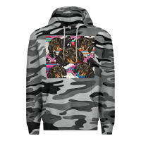 Slate Camo dachshund Premium Hoodie - BarkalooDesign
