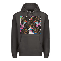 Smoke dachshund Premium Hoodie - BarkalooDesign