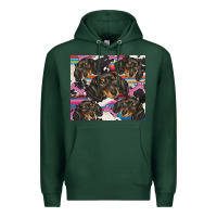 Sports Green dachshund Premium Hoodie - BarkalooDesign