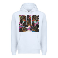White dachshund Premium Hoodie - BarkalooDesign
