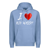 Colony Blue i love heart bid whist card game t shirt Premium Hoodie - ArtMosaic