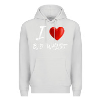 Dove Grey i love heart bid whist card game t shirt Premium Hoodie - ArtMosaic