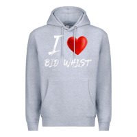 Heather Grey i love heart bid whist card game t shirt Premium Hoodie - ArtMosaic