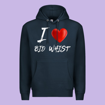 I Love Heart Bid Whist Card Game T Shirt Premium Hoodie Designed By Artmosaic
