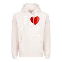 Pale Pink i love heart bid whist card game t shirt Premium Hoodie - ArtMosaic