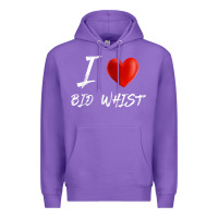 Purple i love heart bid whist card game t shirt Premium Hoodie - ArtMosaic