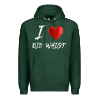 Sports Green i love heart bid whist card game t shirt Premium Hoodie - ArtMosaic