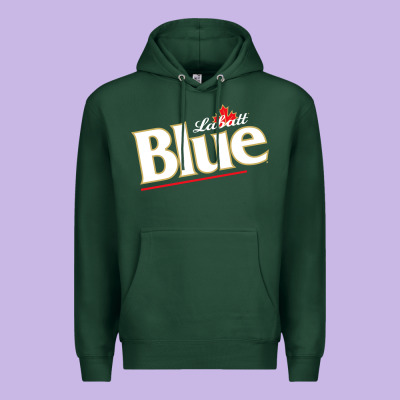 Labatt Blue Beer Premium Hoodie Designed By Artmosaic