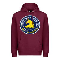 Burgundy boston marathon Premium Hoodie - ArtMosaic