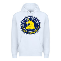White boston marathon Premium Hoodie - ArtMosaic