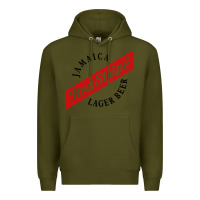 Army Green jamaica red stripe lager beer Premium Hoodie - ArtMosaic