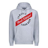 Heather Grey jamaica red stripe lager beer Premium Hoodie - ArtMosaic