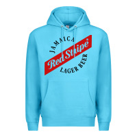Ocean Blue jamaica red stripe lager beer Premium Hoodie - ArtMosaic