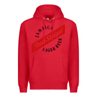 Red jamaica red stripe lager beer Premium Hoodie - ArtMosaic