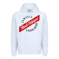 White jamaica red stripe lager beer Premium Hoodie - ArtMosaic