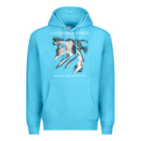 Ocean Blue Catherine wheel, Catherine wheel art, Catherine wheel vintage, Catheri Premium Hoodie - ArtMosaic