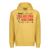 Antique Gold PHILADELPHIA MARATHON Premium Hoodie - ArtMosaic