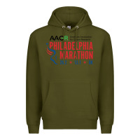 Army Green PHILADELPHIA MARATHON Premium Hoodie - ArtMosaic