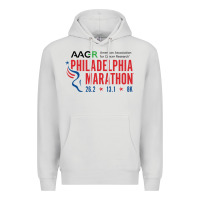 Dove Grey PHILADELPHIA MARATHON Premium Hoodie - ArtMosaic