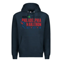 Navy PHILADELPHIA MARATHON Premium Hoodie - ArtMosaic