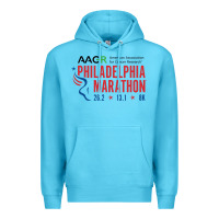 Ocean Blue PHILADELPHIA MARATHON Premium Hoodie - ArtMosaic