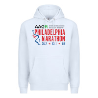 White PHILADELPHIA MARATHON Premium Hoodie - ArtMosaic