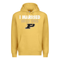 Antique Gold Purdue Boilermakers Married Into This - Apparel Premium Hoodie - ArtMosaic