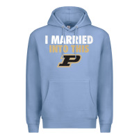 Colony Blue Purdue Boilermakers Married Into This - Apparel Premium Hoodie - ArtMosaic