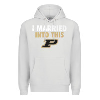 Dove Grey Purdue Boilermakers Married Into This - Apparel Premium Hoodie - ArtMosaic