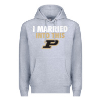 Heather Grey Purdue Boilermakers Married Into This - Apparel Premium Hoodie - ArtMosaic