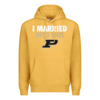 Mustard Purdue Boilermakers Married Into This - Apparel Premium Hoodie - ArtMosaic